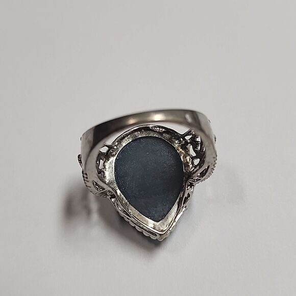 Druzy Quartz Sterling Silver 925 Statement Ring Size 10 - Picture 4 of 8